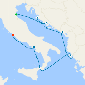 Italy, Greece & Croatia from Ravenna