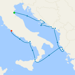 Italy, Greece & Croatia from Ravenna