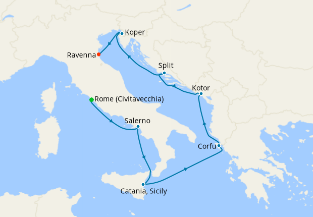 Cruise Itinerary Map