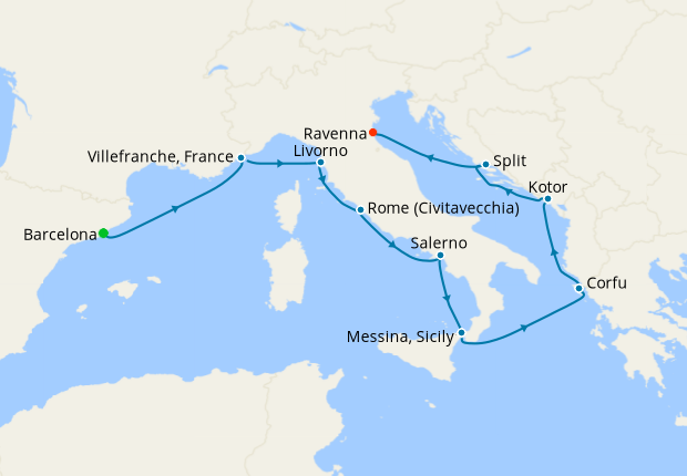 Cruise Itinerary Map