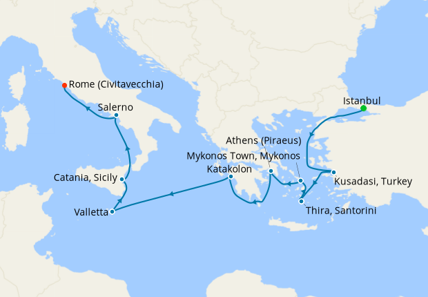 Cruise Itinerary Map