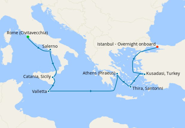 Cruise Itinerary Map
