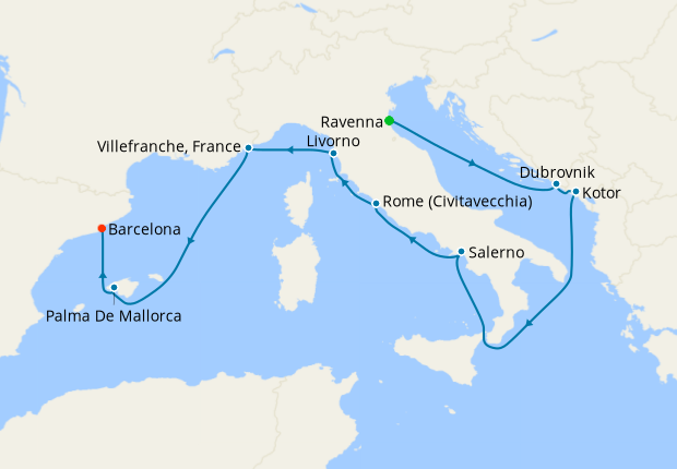 Cruise Itinerary Map