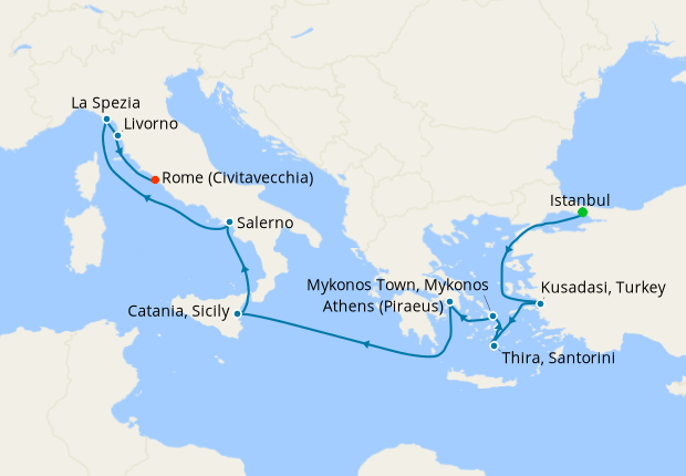 Cruise Itinerary Map