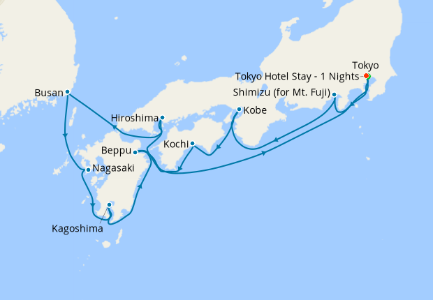 Cruise Itinerary Map