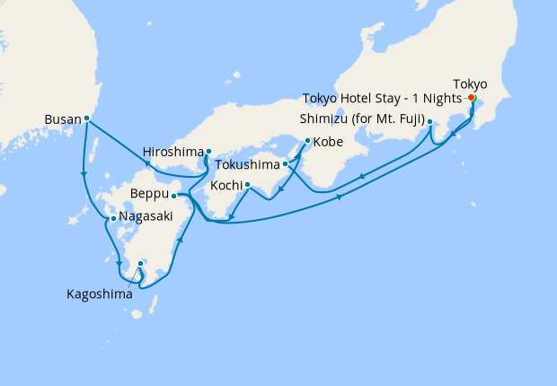 Cruise Itinerary Map