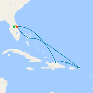 Caribbean & Great Stirrup Cay from Orlando with 7nt Stay and Car Hire
