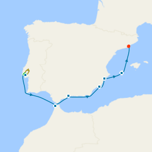 Mediterranean with Granada & Cartagena from Lisbon with Stay