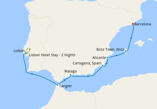 Cruise Itinerary Map