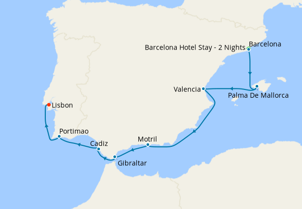 Cruise Itinerary Map