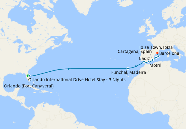 Cruise Itinerary Map