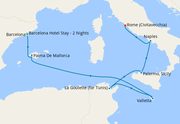 Cruise Itinerary Map