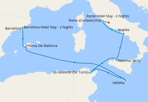 Cruise Itinerary Map