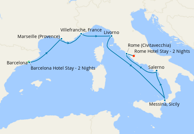 Cruise Itinerary Map