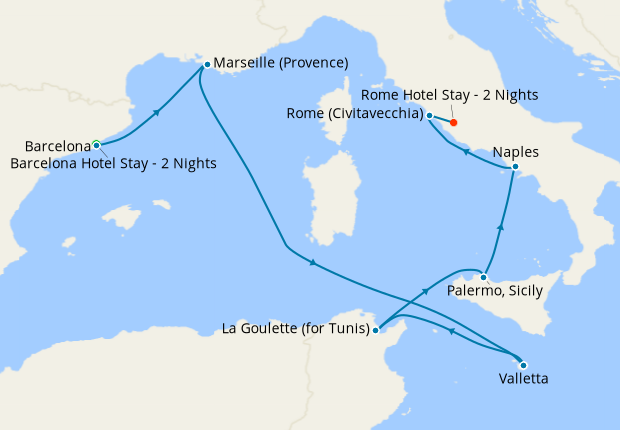 Cruise Itinerary Map