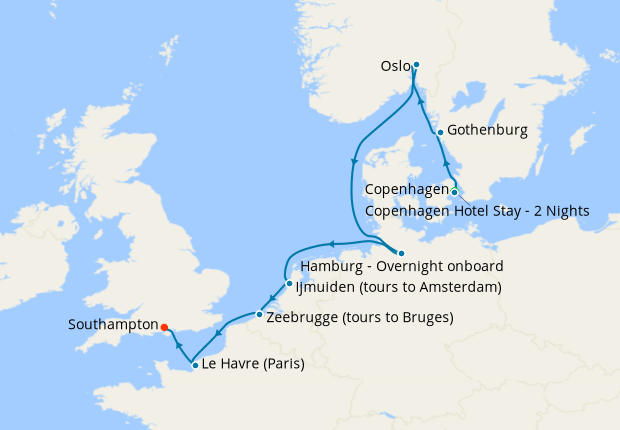 Cruise Itinerary Map