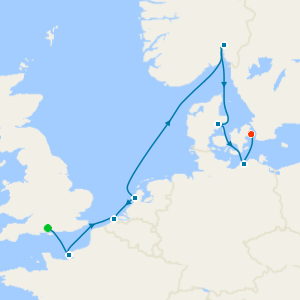 France, Germany & Belgium from Southampton with Copenhagen Stay