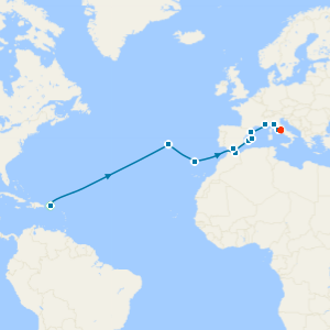 Transatlantic with San Juan & Rome Stays