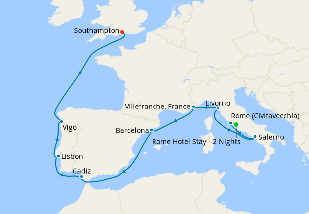 Cruise Itinerary Map