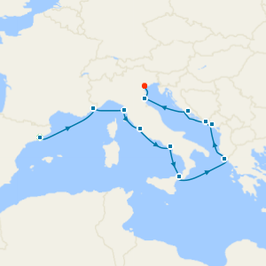 Italy, France & Greece with Barcelona and Venice Stays