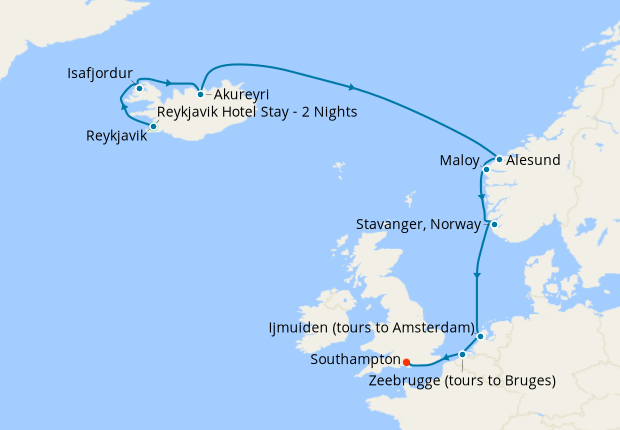 Cruise Itinerary Map