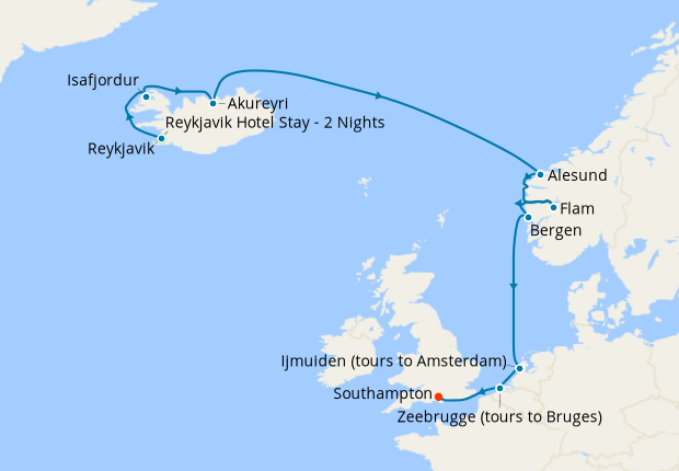 Cruise Itinerary Map