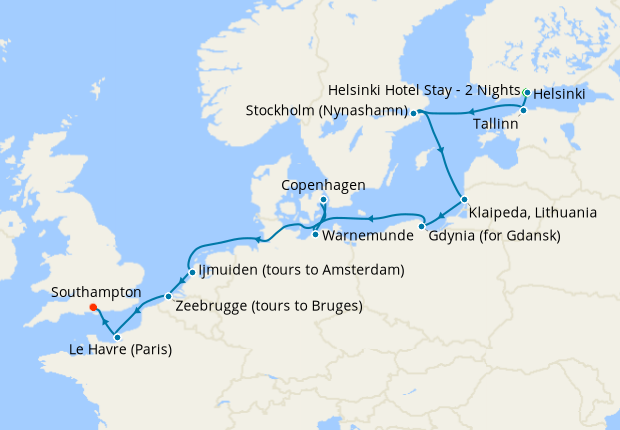 Cruise Itinerary Map