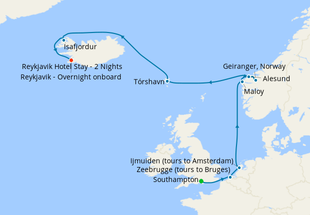 Cruise Itinerary Map