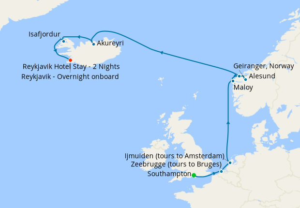 Cruise Itinerary Map