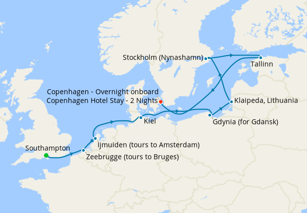 Cruise Itinerary Map