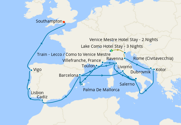 Cruise Itinerary Map