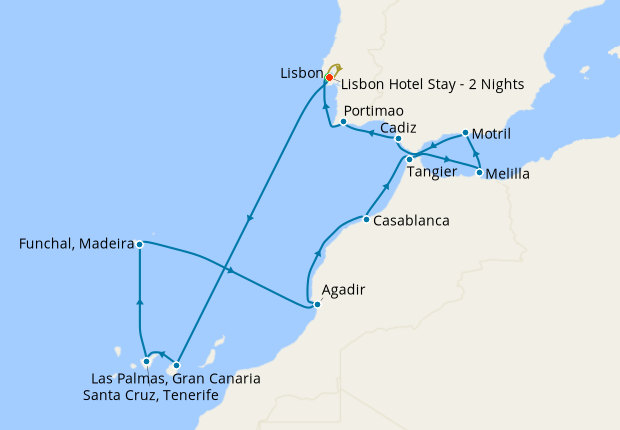 Cruise Itinerary Map