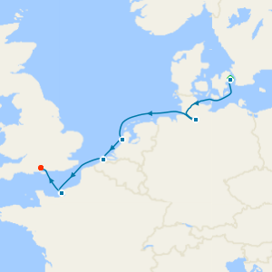 France, Germany & Belgium from Copenhagen to Southampton with Stay