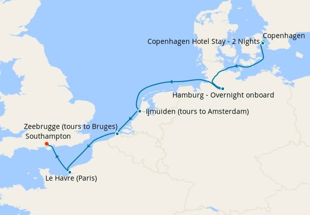 Cruise Itinerary Map