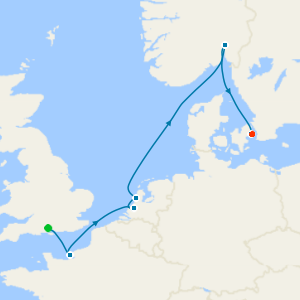 France, Germany & Belgium from Southampton to Copenhagen with Stay