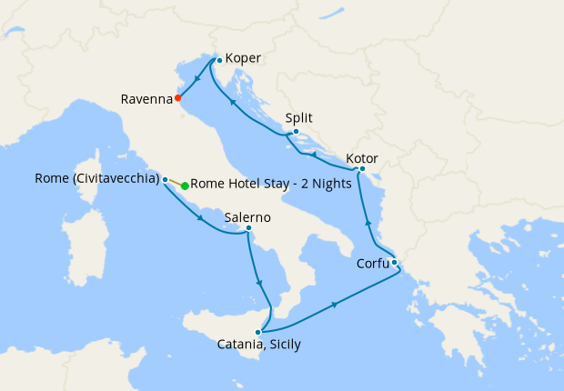 Cruise Itinerary Map