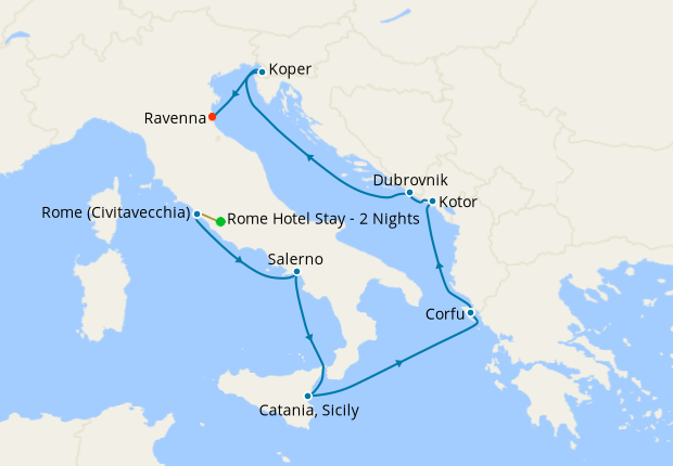Cruise Itinerary Map
