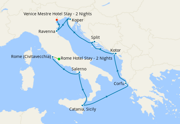 Cruise Itinerary Map