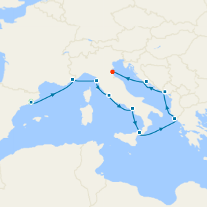 Italy, France & Greece from Barcelona with Stay