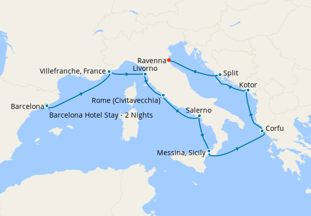 Cruise Itinerary Map