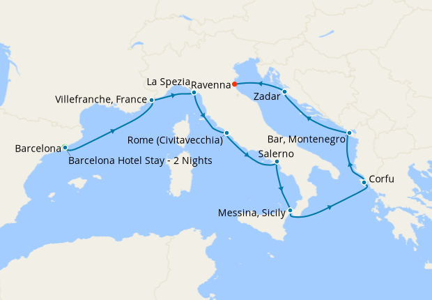 Cruise Itinerary Map