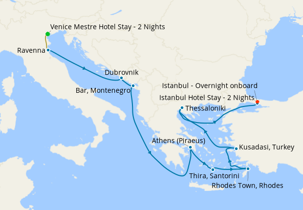 Cruise Itinerary Map