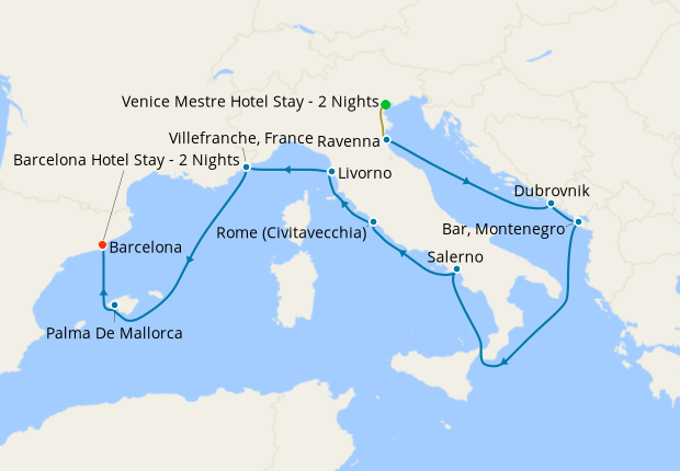 Cruise Itinerary Map