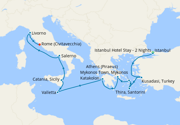Cruise Itinerary Map