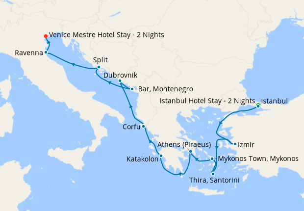 Cruise Itinerary Map