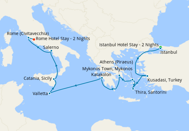 Cruise Itinerary Map