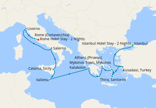 Cruise Itinerary Map