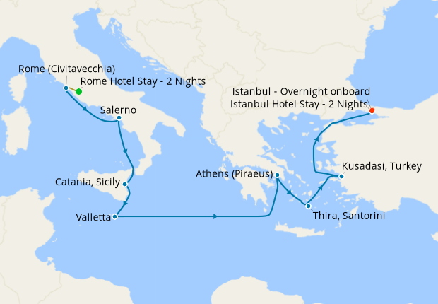 Cruise Itinerary Map