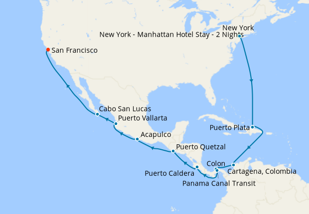 Cruise Itinerary Map
