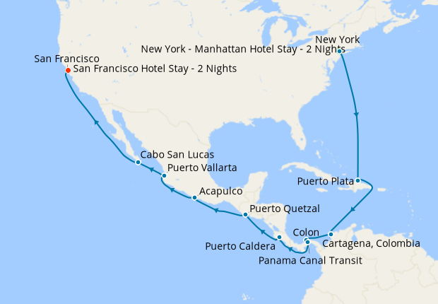 Cruise Itinerary Map